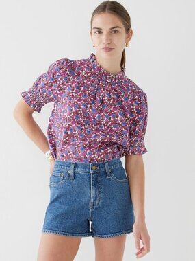 Floral linen blouse J.Crew